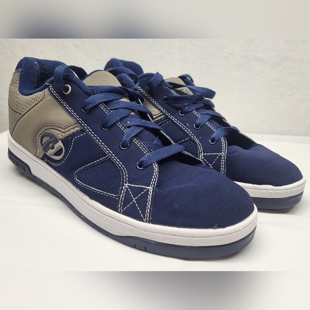 Rare Size 9 Men's Heely's Split-Roller Blue/Grey Reflective Shoes/Skate Shoes